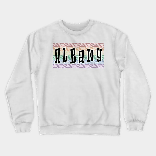 LGBTQ PATTERN AMERICA ALBANY Crewneck Sweatshirt by Zodiac BeMac